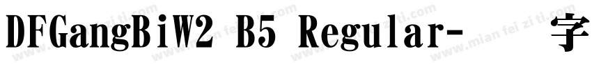 DFGangBiW2 B5 Regular字体转换